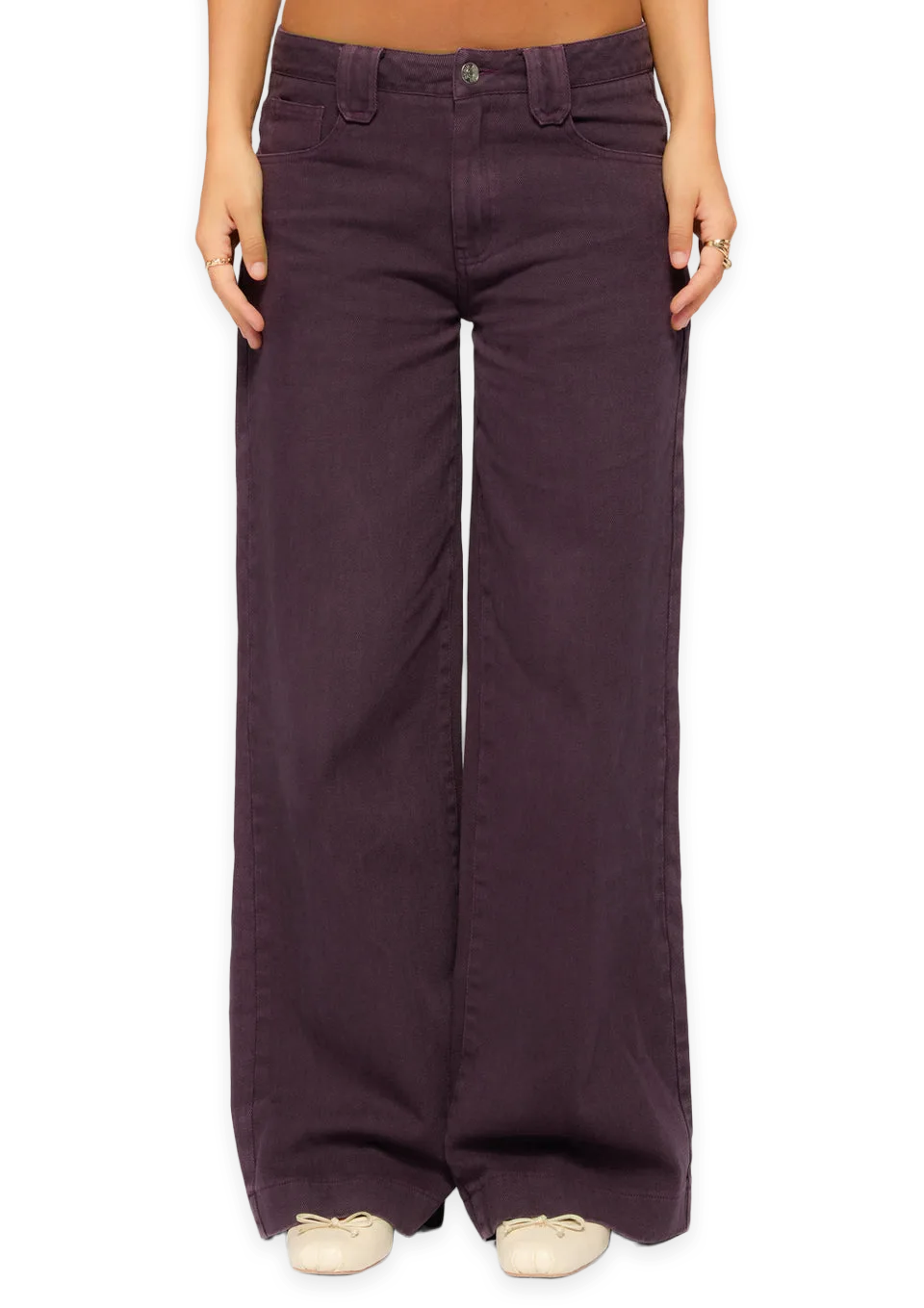 Edikted Haylee Low Rise Wide Leg Jeans