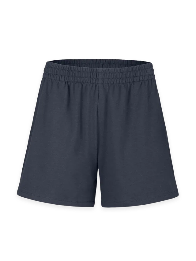 Fresh Clean Threads Women's Odyssey Blue Terry Lounge Shorts