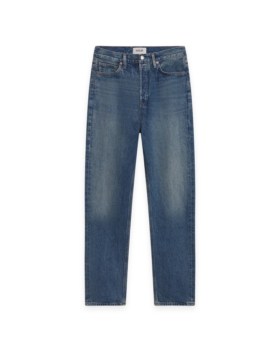 AGOLDE 90's Pinch Waist High Rise Straight Long (Weightless)