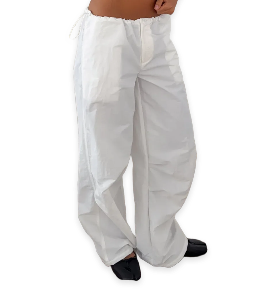 White Fox Right On Time Wide Leg Pants White