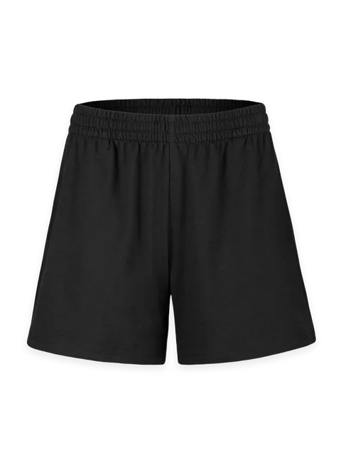 Fresh Clean Threads Women's Black Terry Lounge Shorts