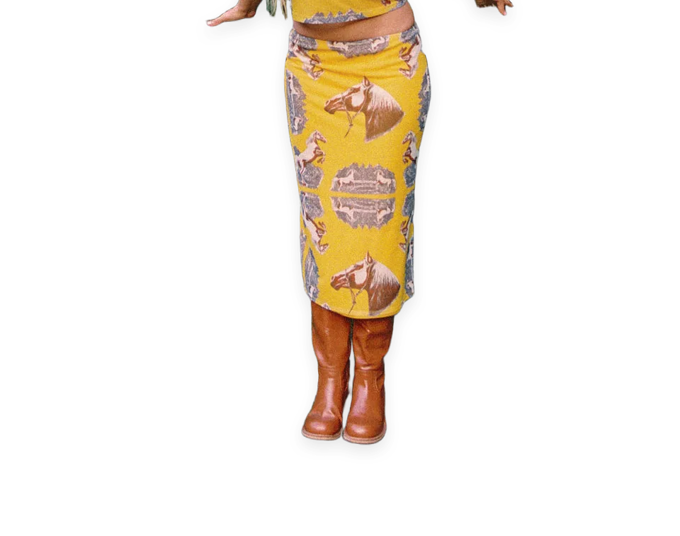 Lisa Says Gah Sandy Midi Skirt · Heritage Horse