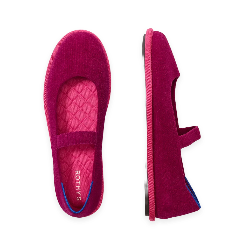 Rothy's The Cruiser Mary Jane · ReVelvet™ Berry Pop