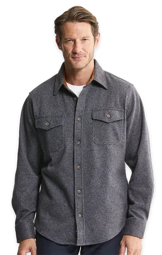 Jachs NY Knit Flannel Button-Up Shirt