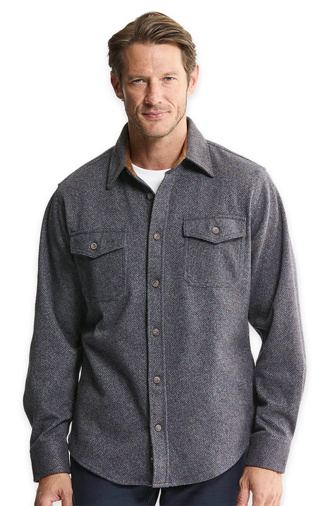 Jachs NY Knit Flannel Button-Up Shirt