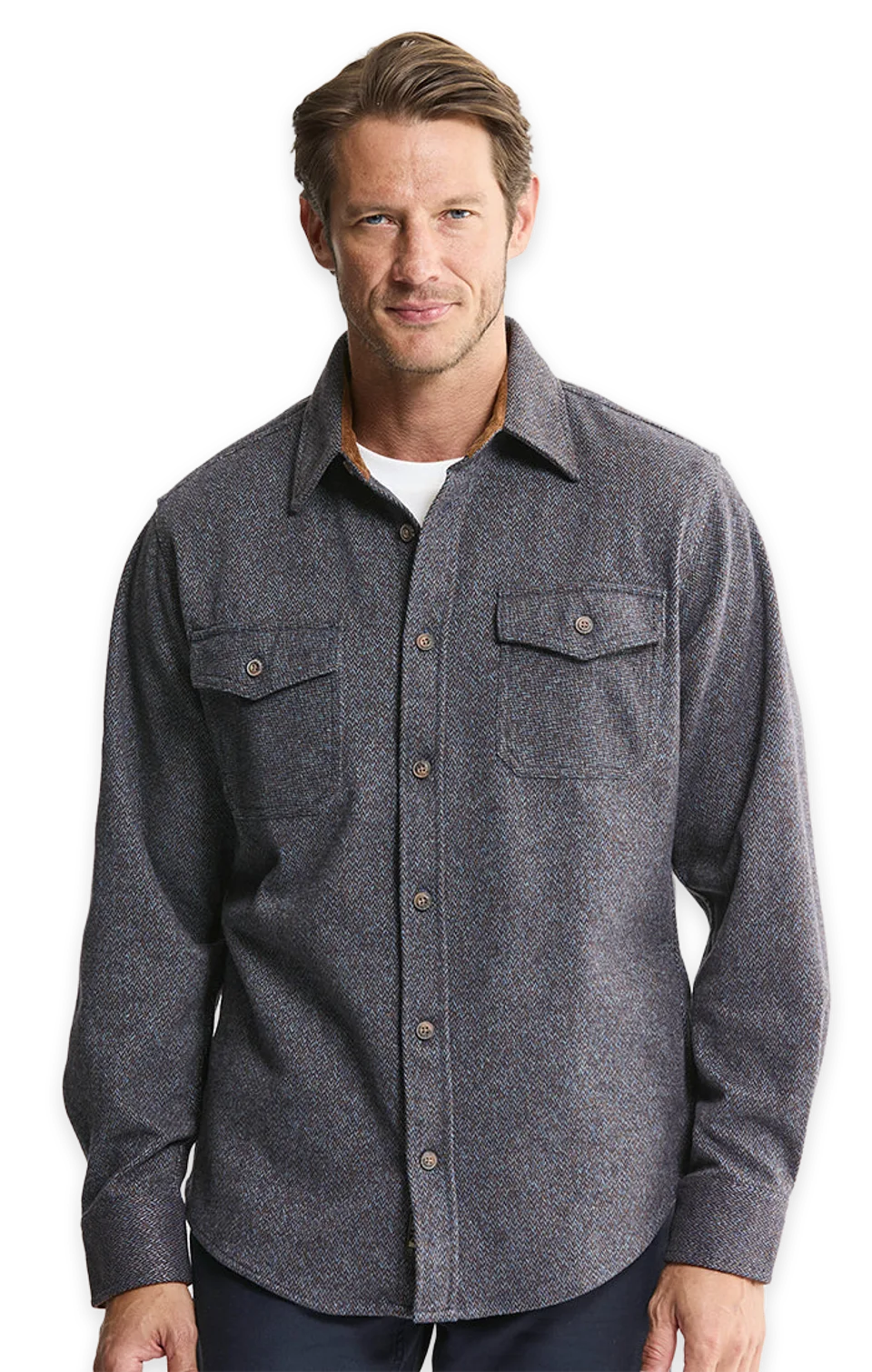 Jachs NY Knit Flannel Button-Up Shirt