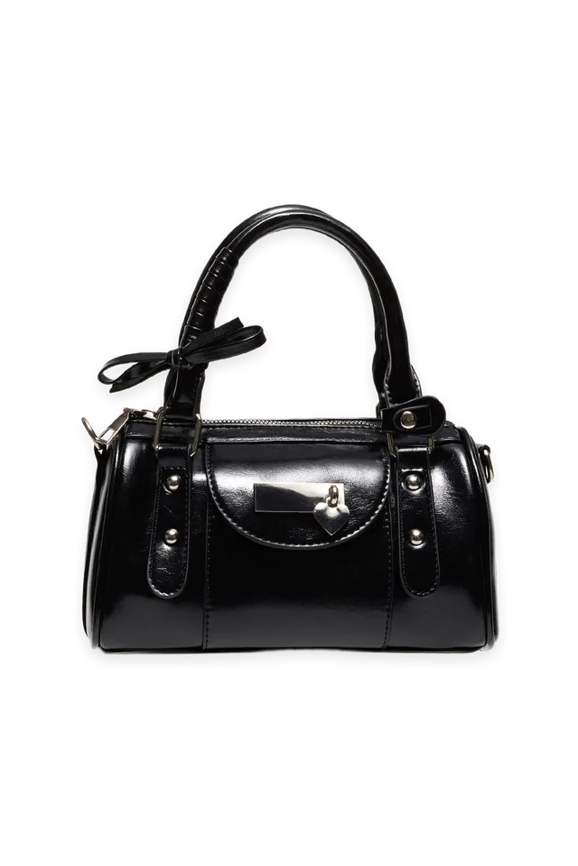 Edikted Faux Leather Heart Locket Bag
