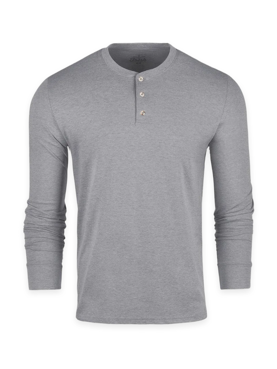 Fresh Clean Threads Heather Grey Long Sleeve Henley
