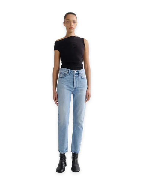 AGOLDE Riley High Rise Straight Crop (Weightless)