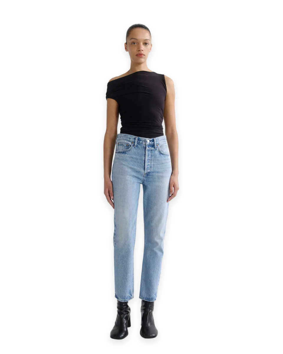 AGOLDE Riley High Rise Straight Crop (Weightless)