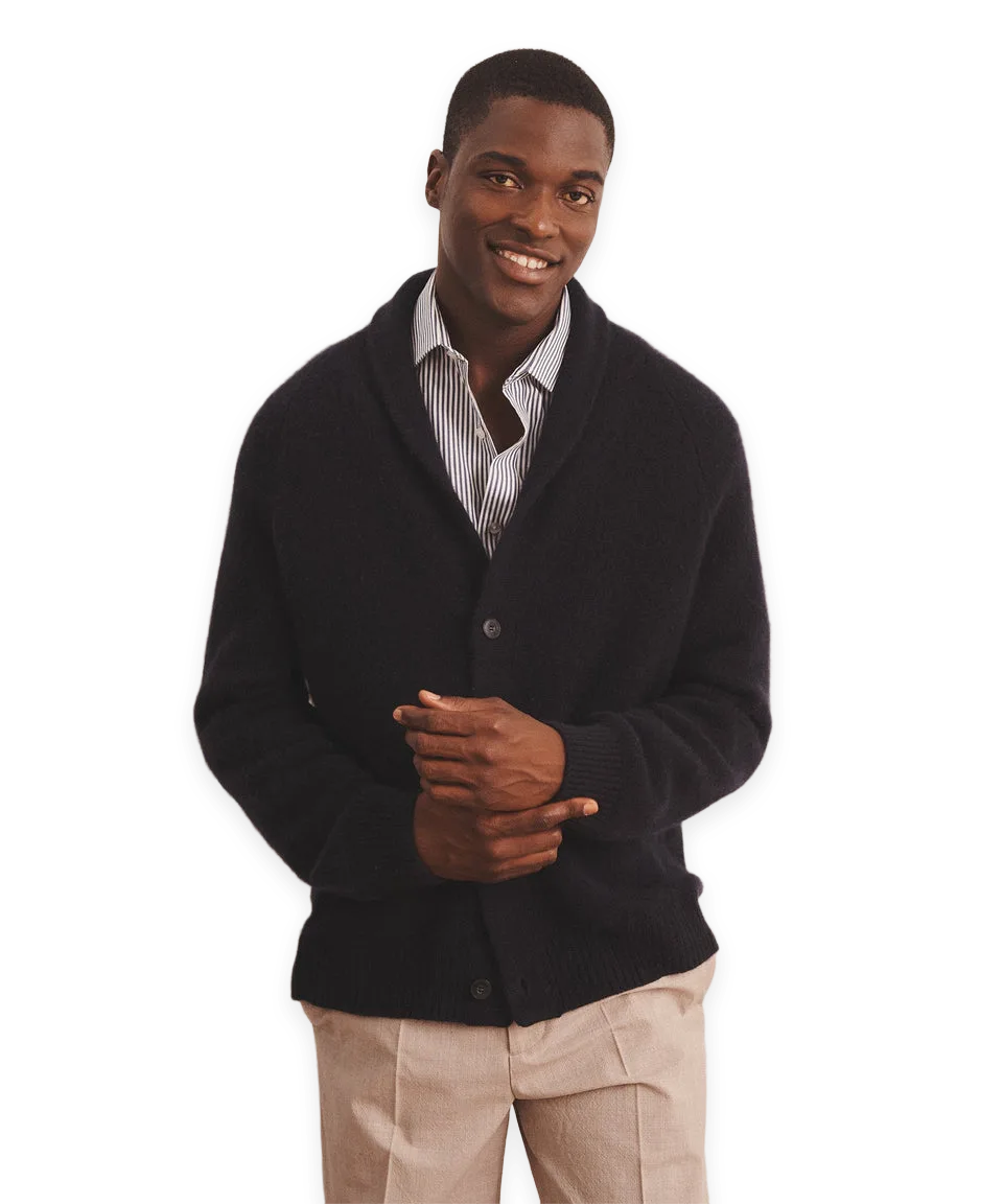Naadam Super Luxe Cashmere Shawl Collared Cardigan