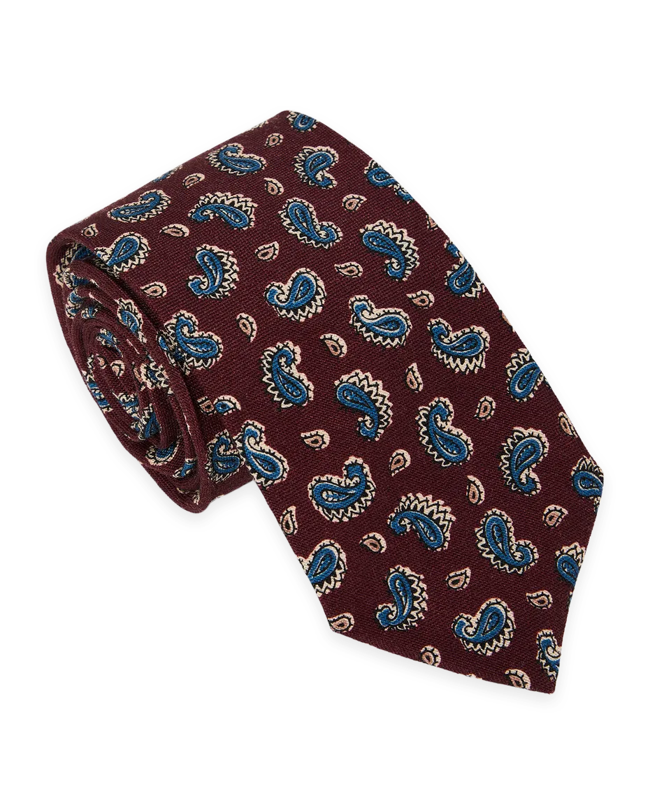 Todd Snyder Italian Wool-Silk Paisley Tie