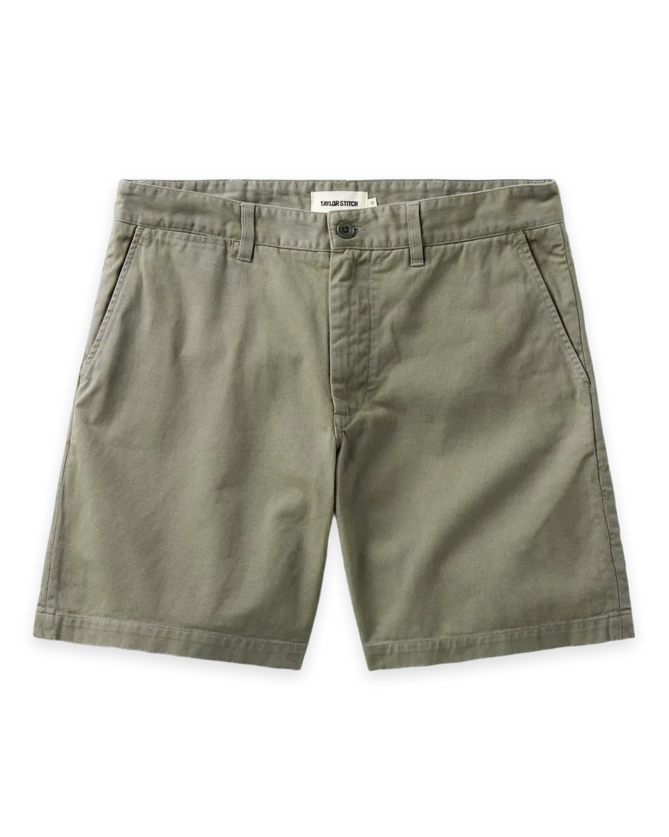 Taylor Stitch The Foundation Short in Organic Smoked Olive
