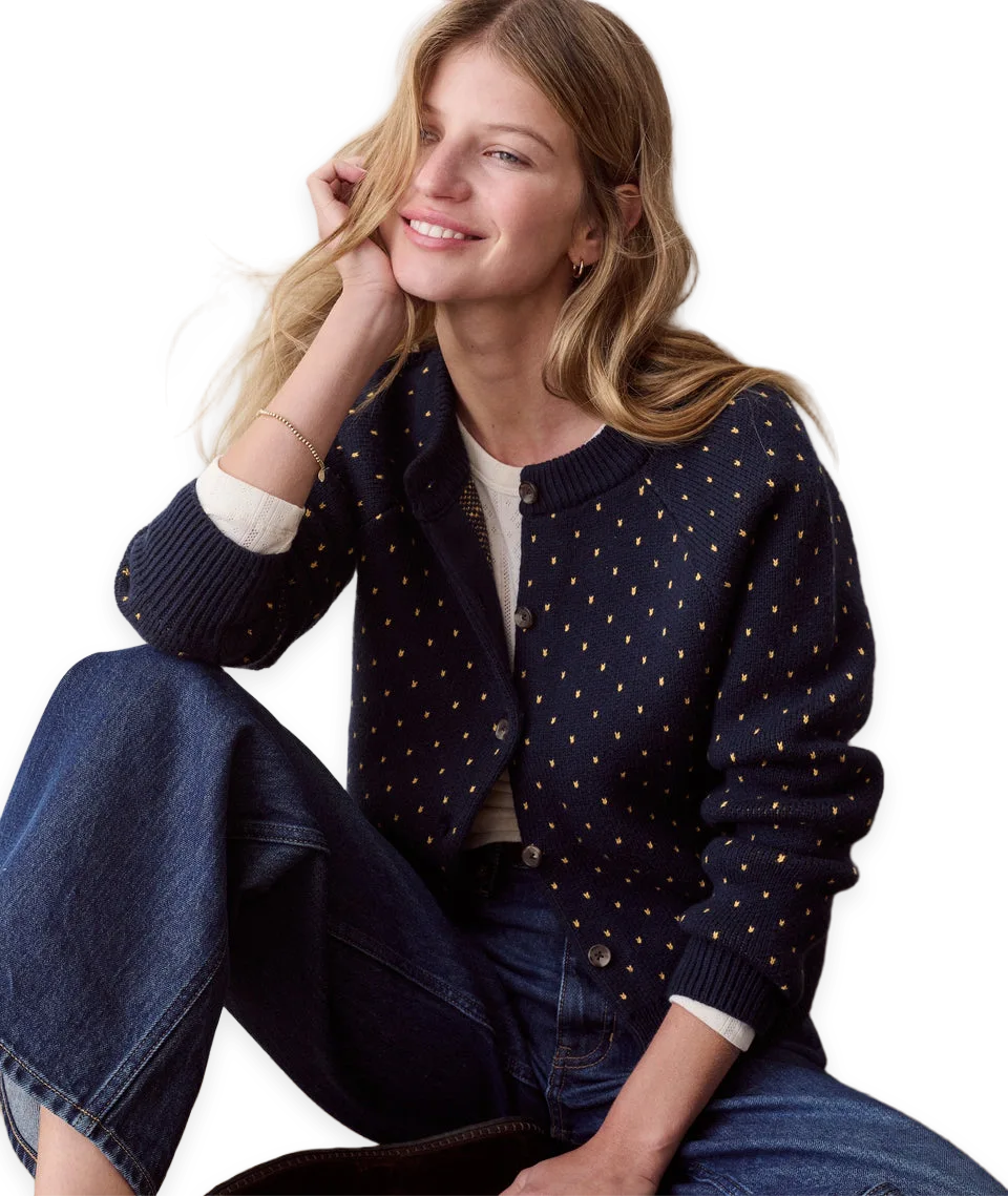 Marine Layer Iris Crewneck Cardigan