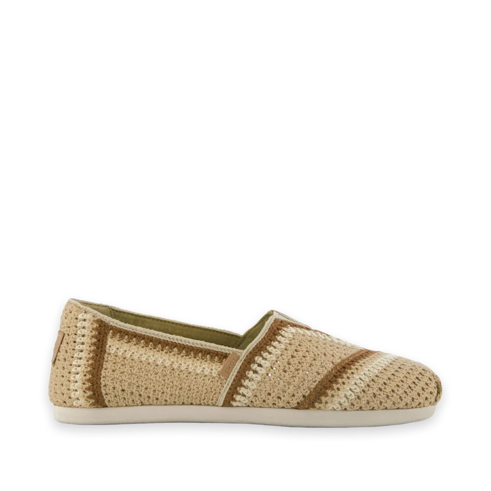 TOMS Womens Alpargata Classic Almond Crochet