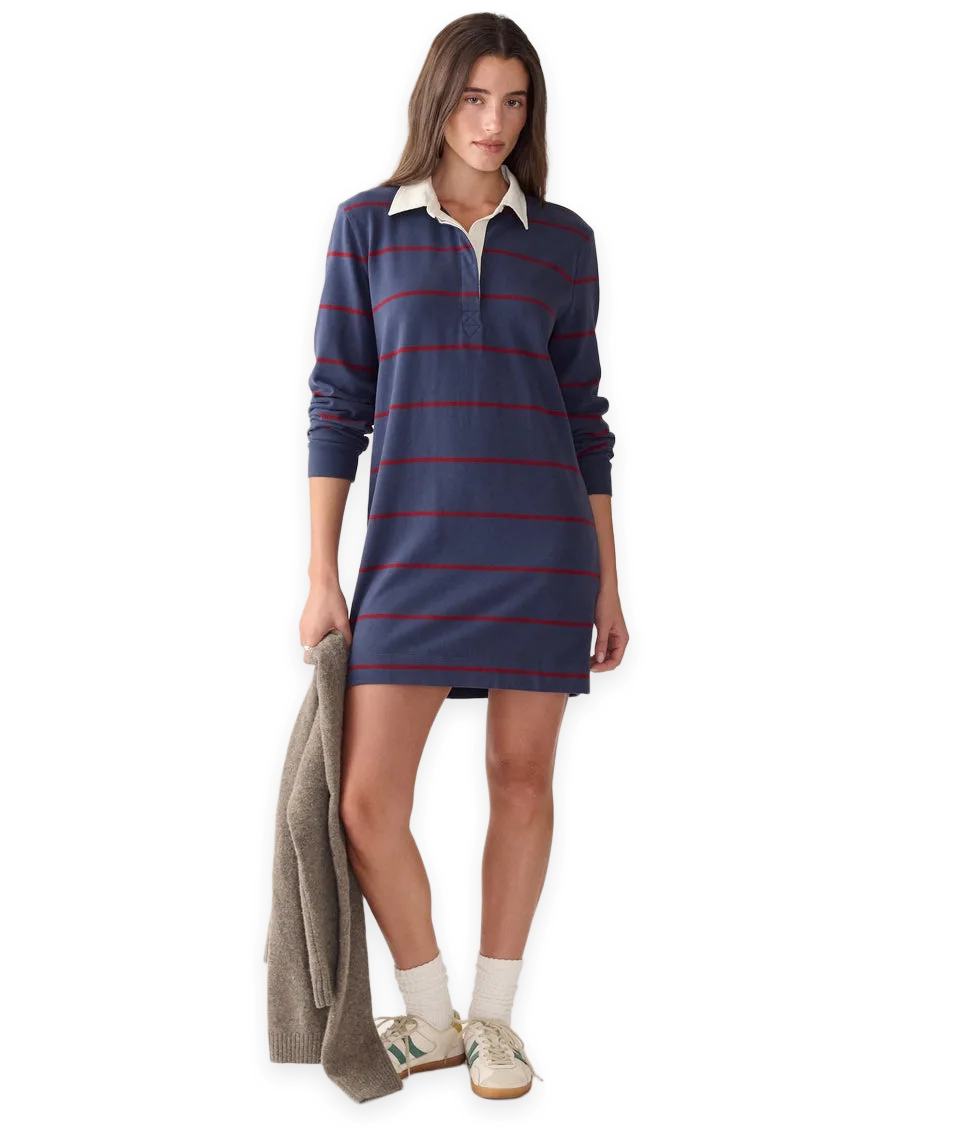 Marine Layer Dream Jersey Rugby Mini Dress