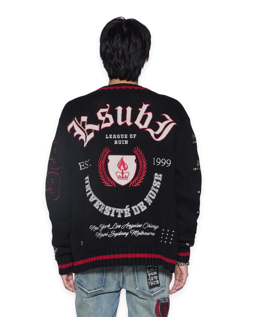Ksubi LEAGUE CARDIGAN BLACK