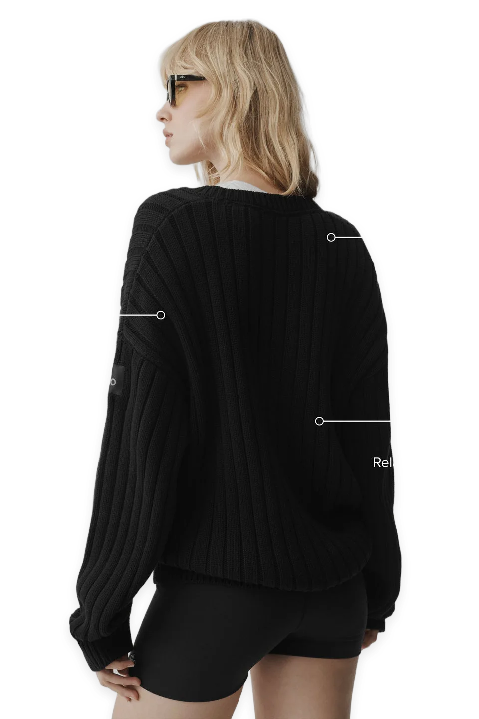 Alo Cotton Rib Parallel Sweater, photo 2