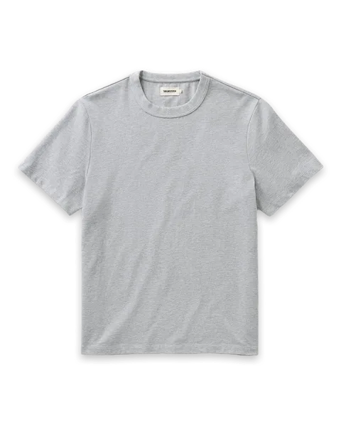 Taylor Stitch The Organic Cotton Shop Tee in Heather Grey