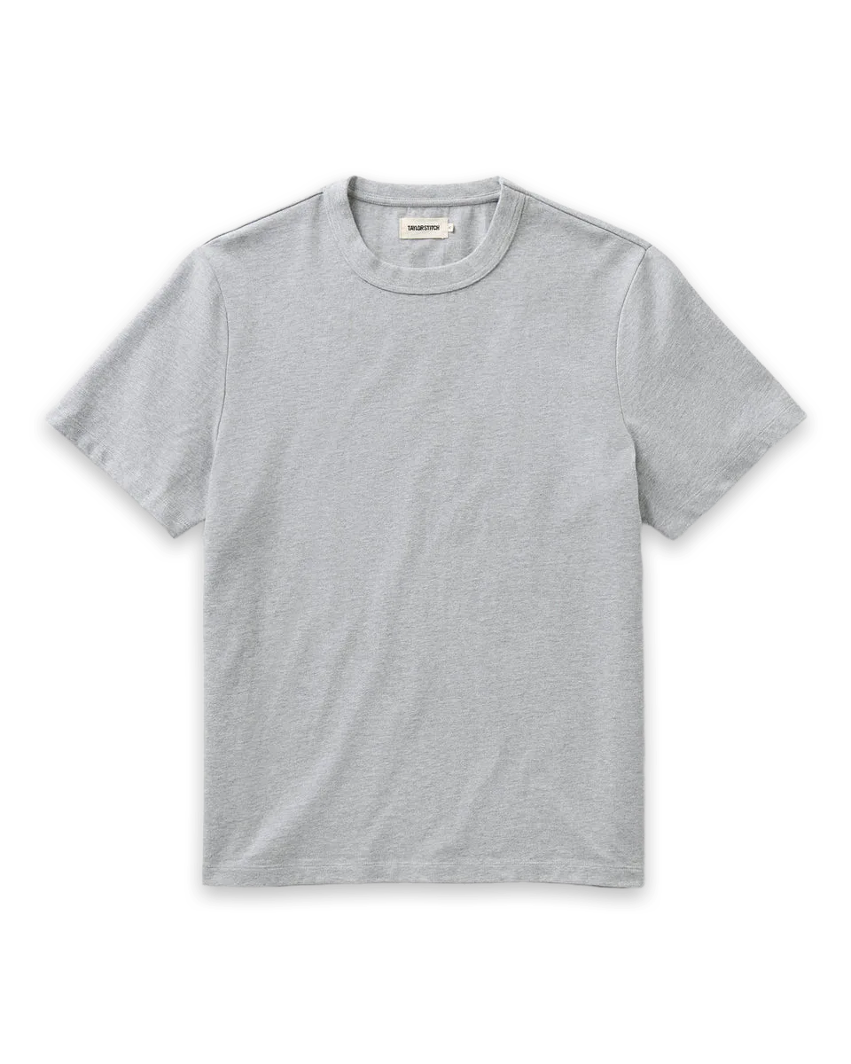 Taylor Stitch The Organic Cotton Shop Tee in Heather Grey