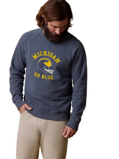 Faherty University of Michigan High Standard Fleece Crew