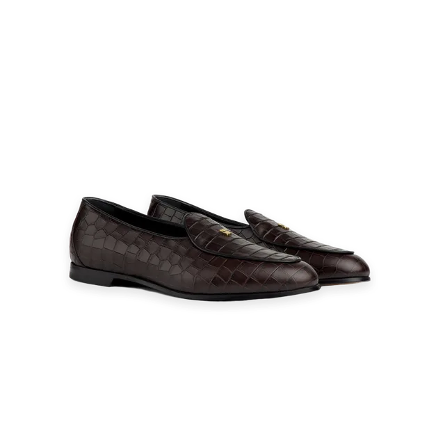 Aimé Leon Dore Croc-Embossed Crest Salóni Loafer