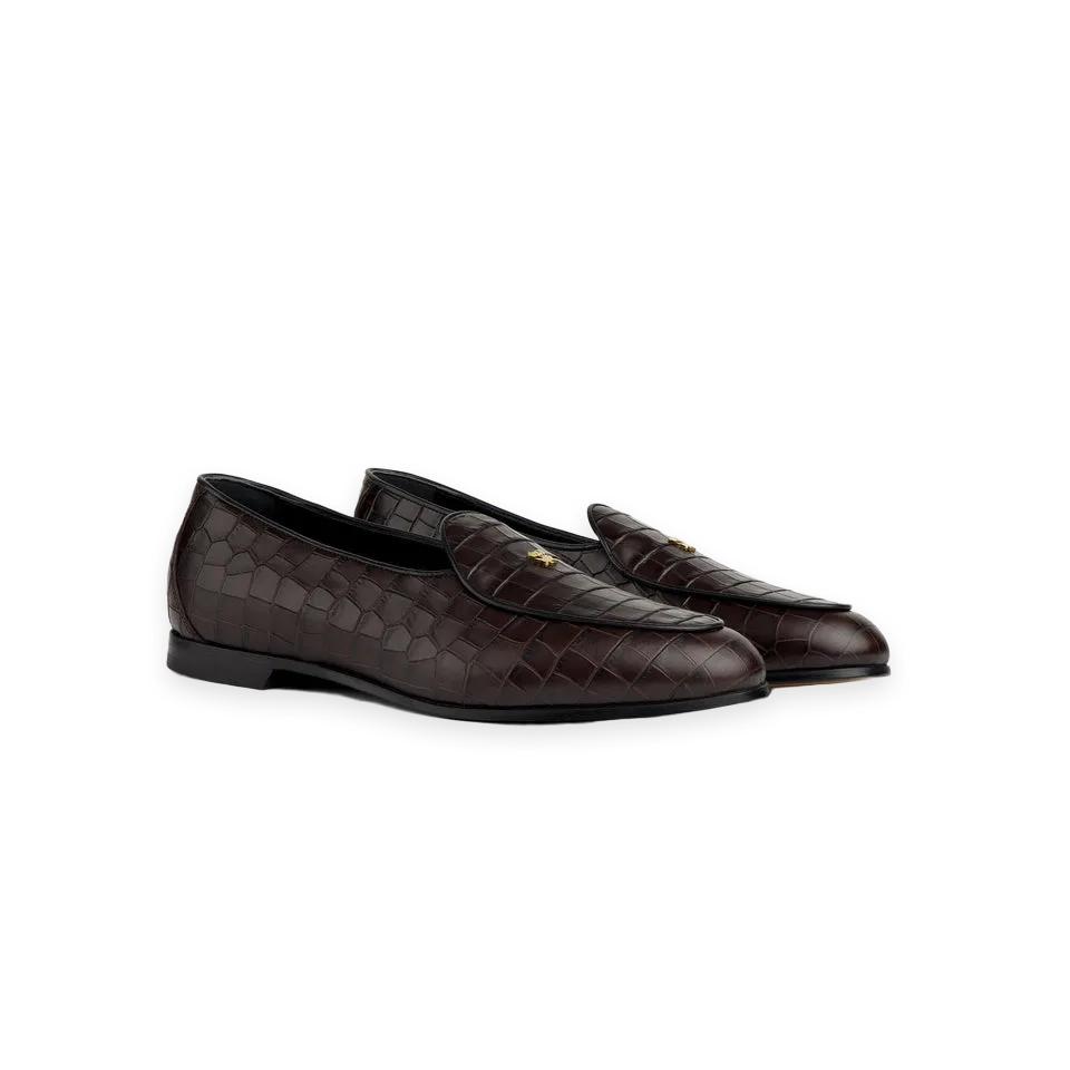 Aimé Leon Dore Croc-Embossed Crest Salóni Loafer
