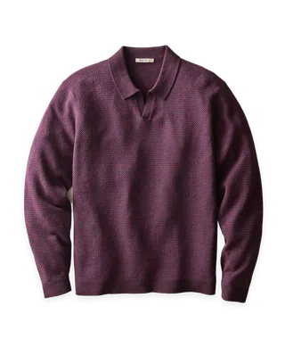 Marine Layer Liam Long Sleeve Sweater Polo