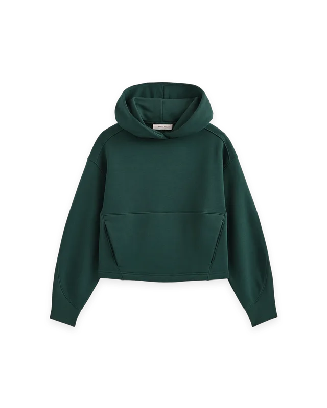 Everlane Luxe Fleece Seamed Cropped Hoodie