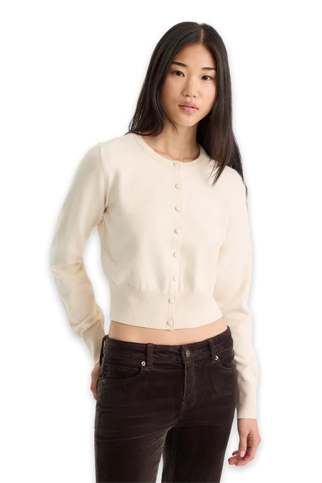 Good American THE FINE KNIT CARDIGAN
