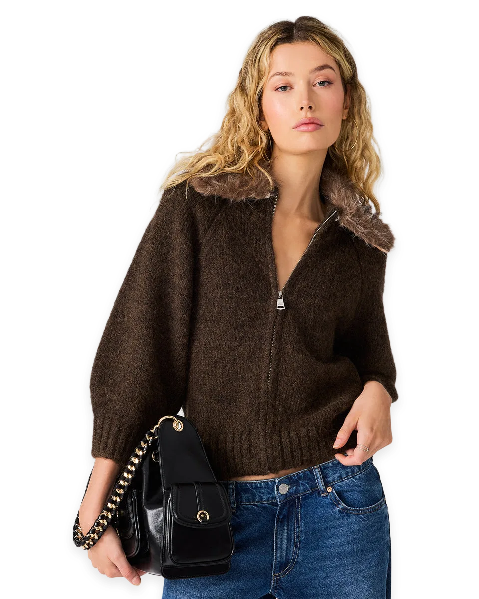 Steve Madden ODESSA SWEATER DARK ESPRESSO