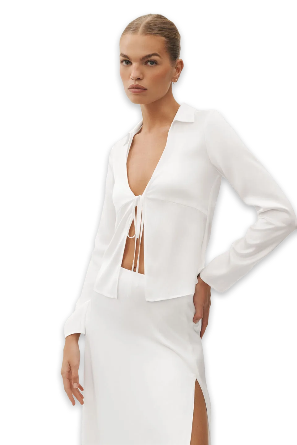 Alo Silk Blend Radiance Long Sleeve Top