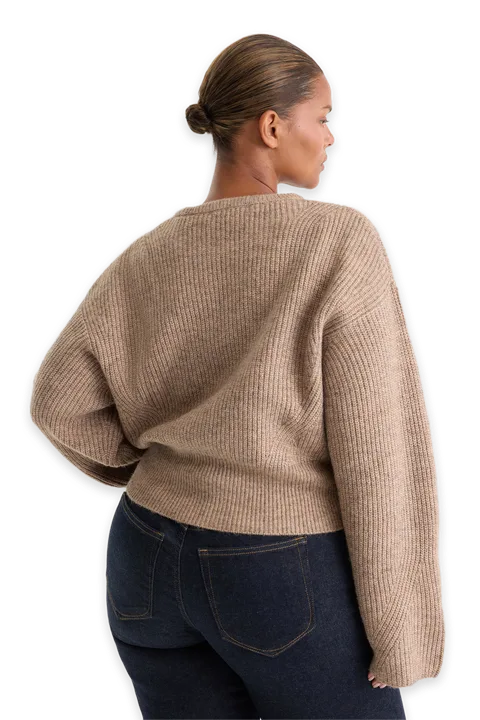 Good American THE CHUNKY KNIT SWEATER · DUSK