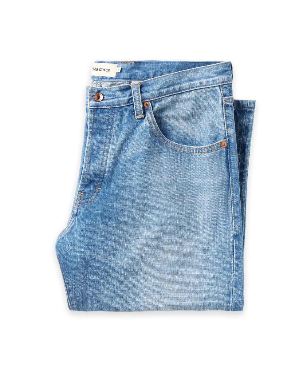 Taylor Stitch The Straight Jean in Light Wash Organic Selvedge