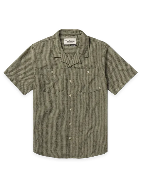 Duck Camp Men's Coastal Seersucker Shirt Short Sleeve
