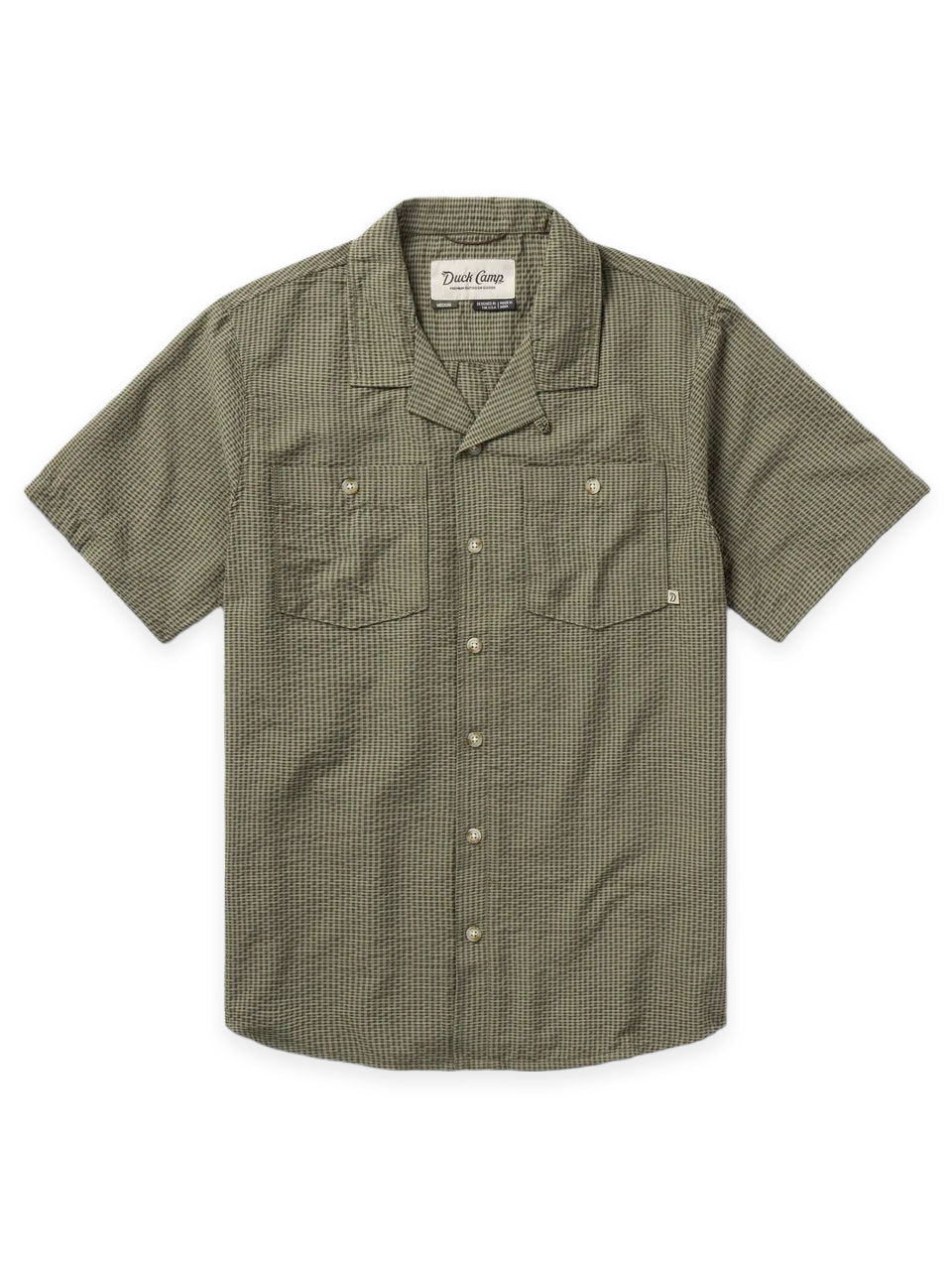 Duck Camp Men's Coastal Seersucker Shirt Short Sleeve