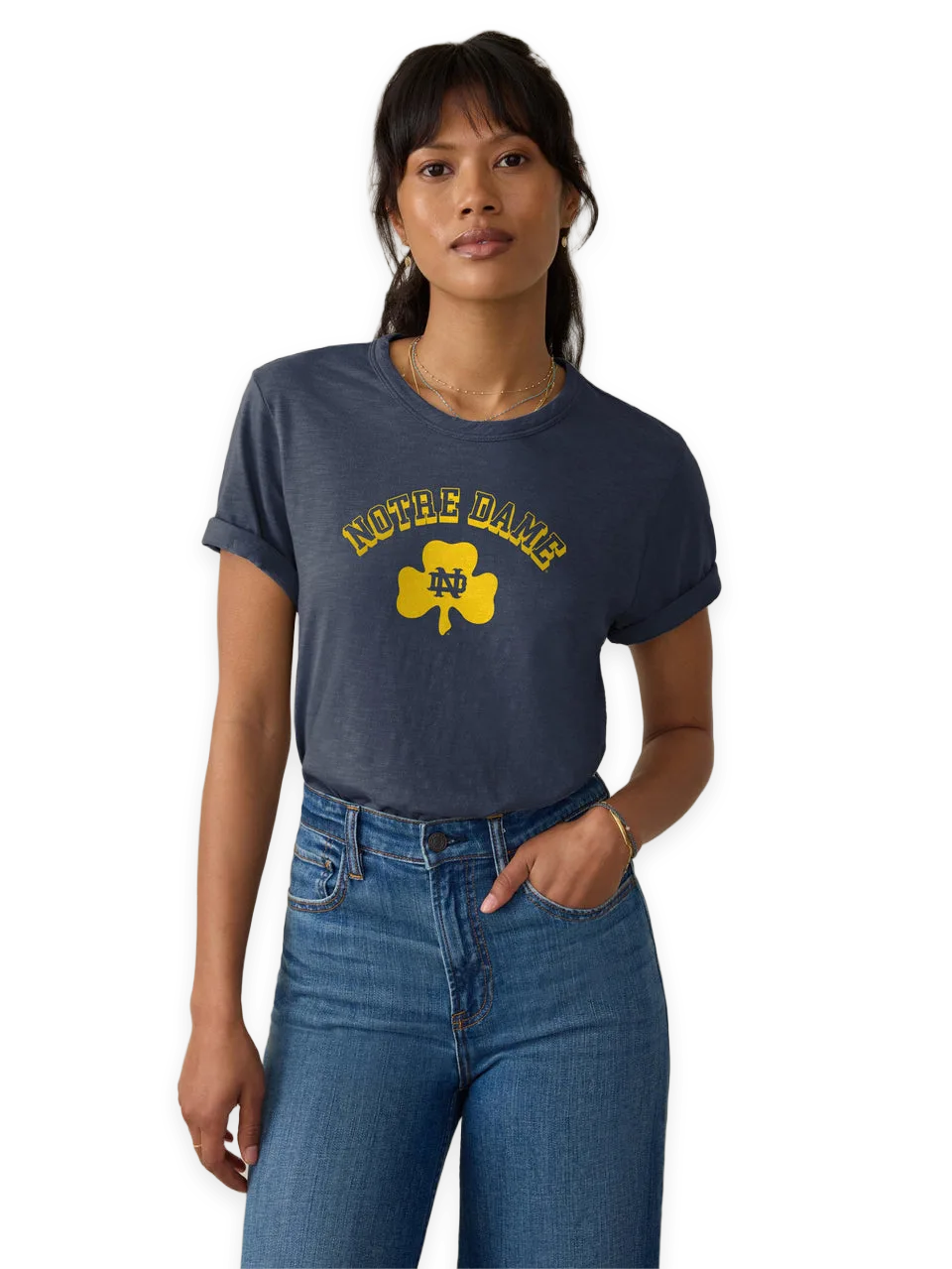 Faherty Notre Dame Sunwashed Regenerative Tee