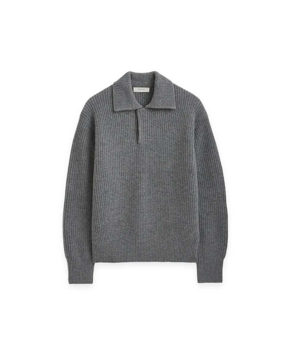 Everlane Ribbed Collared Sweater in Felted Merino