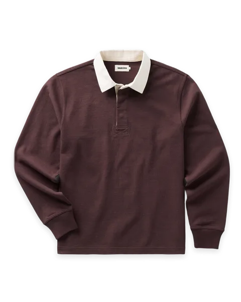 Taylor Stitch The Rugby Shirt in Burgundy
