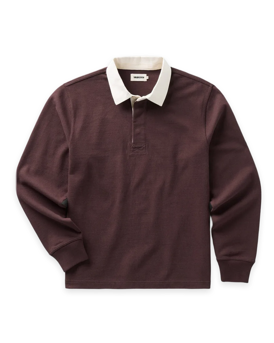 Taylor Stitch The Rugby Shirt in Burgundy
