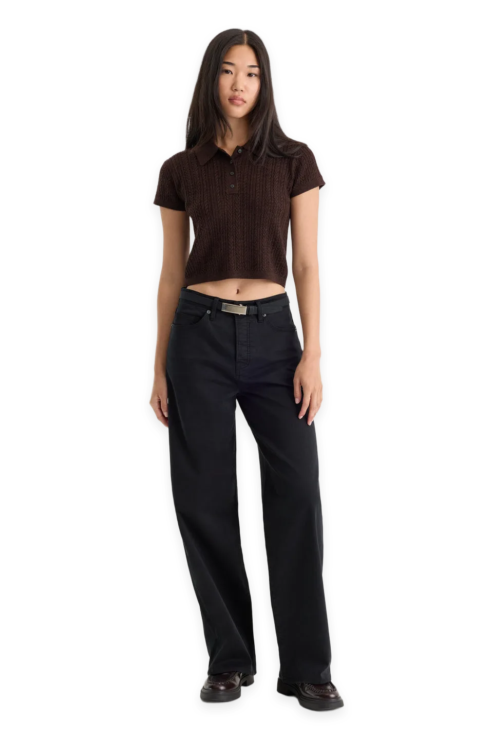 Good American TWILL VINTAGE WIDE PANT