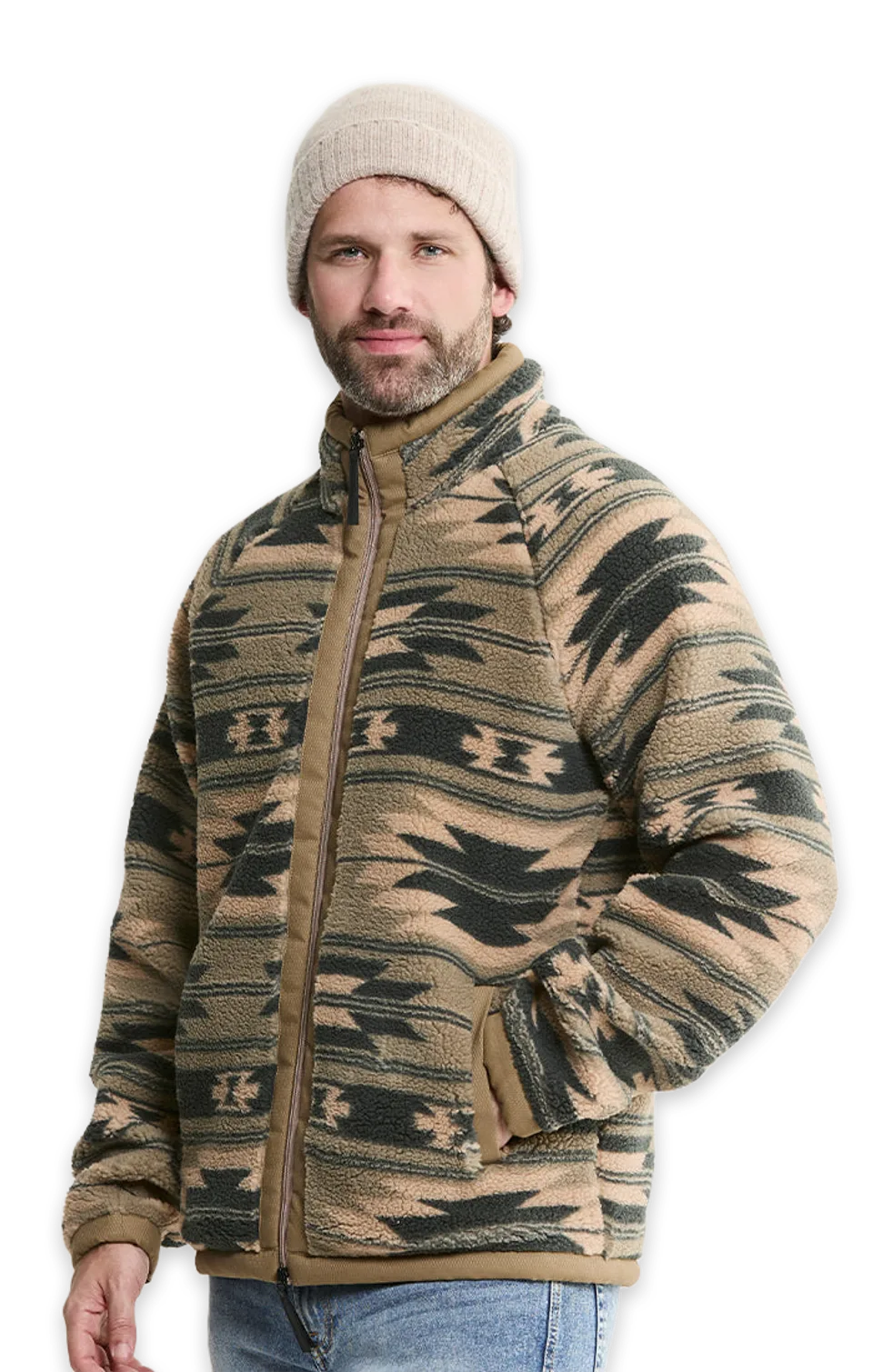Jachs NY Sherpa Jacquard Full Zip Jacket