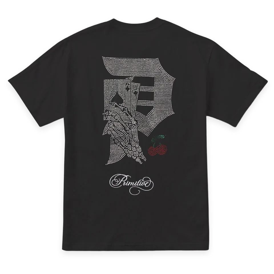 Primitive BLACKJACK RHINESTONE BOXY TEE
