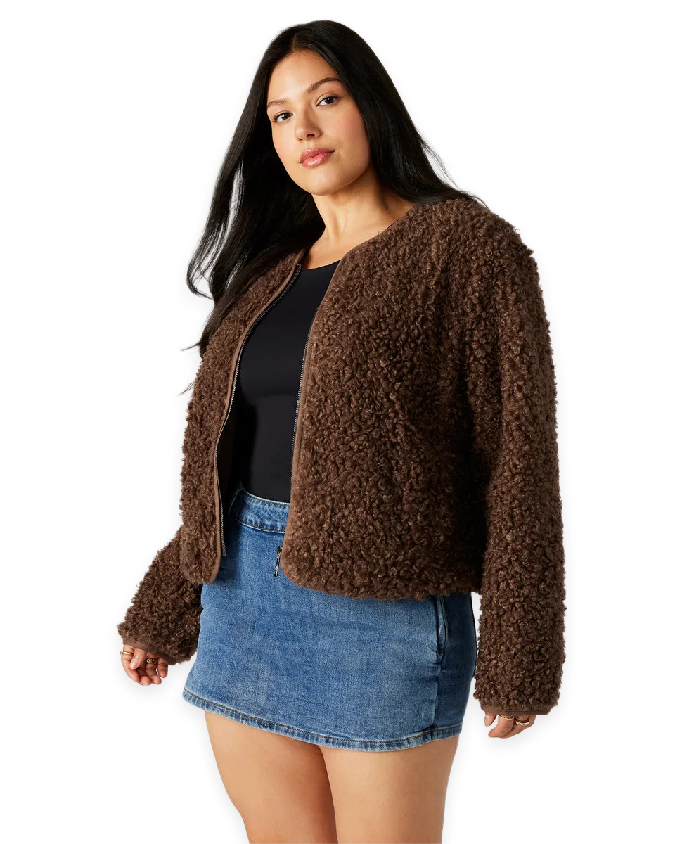 Steve Madden TEDDY JACKET BROWN