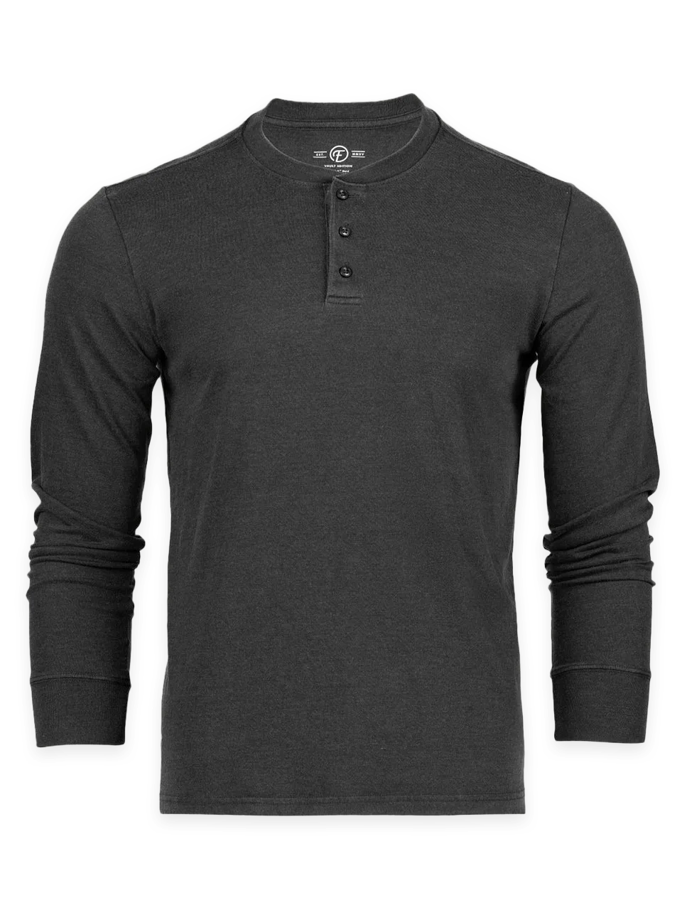 Fresh Clean Threads Vault Black Long Sleeve Henley, photo 2