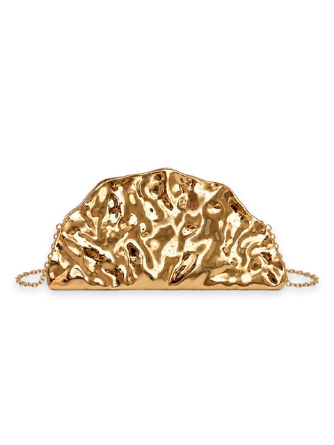 White Fox Zayn Clutch Bag Gold