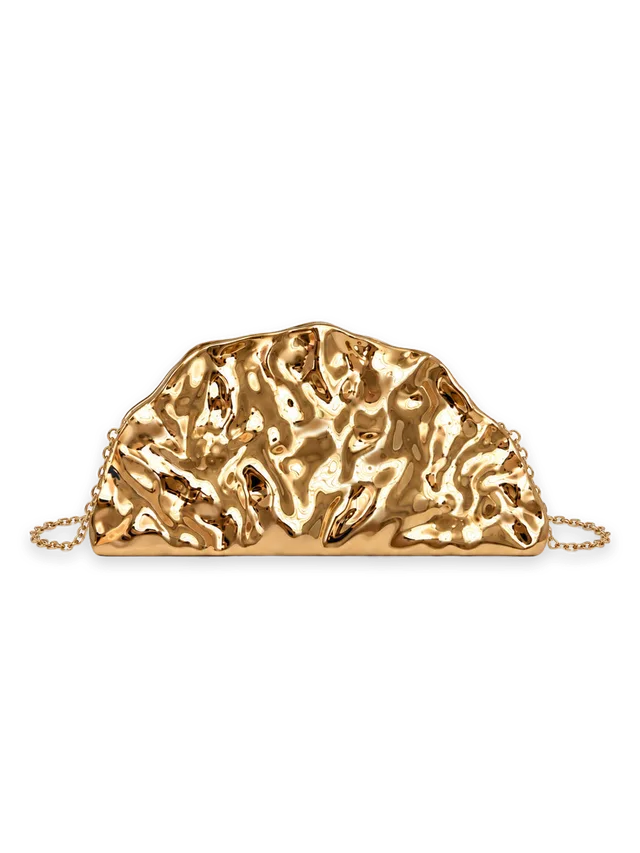White Fox Zayn Clutch Bag Gold