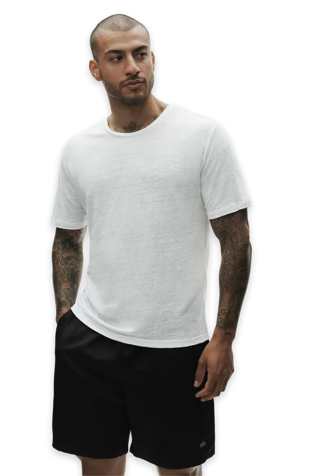 Alo Linen Jersey Coastal Short Sleeve Tee
