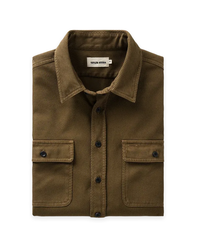 Taylor Stitch The Ledge Shirt in Bay Leaf Twill