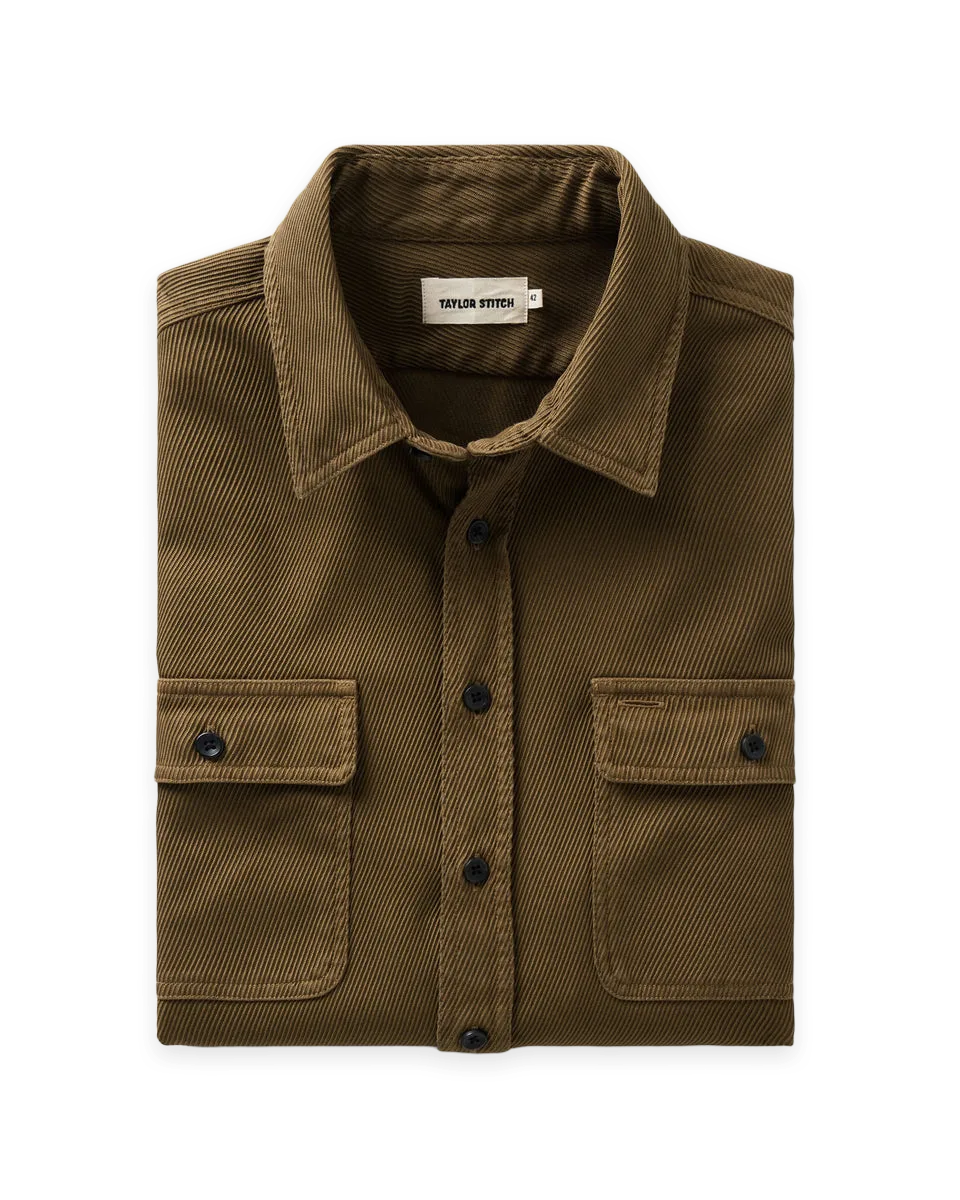 Taylor Stitch The Ledge Shirt in Bay Leaf Twill